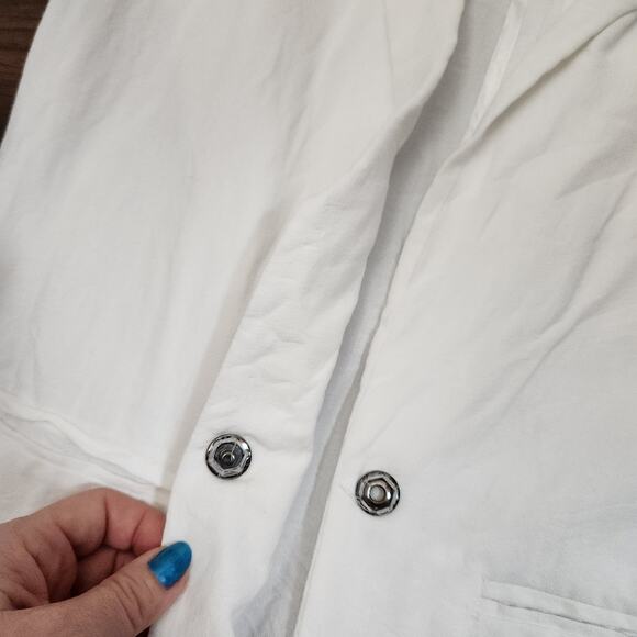 MARELLA Light Blazer White Linen Minimalist Preppy Quiet Luxury Career Office - Picture 5 of 7